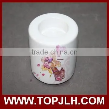Best Selling Househould Printed Sublimation Ceramic Candle Holder photo-3