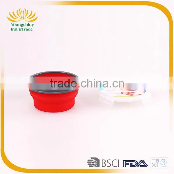 Colorful Silicone Collapsible Disposable Lunch Box photo-2