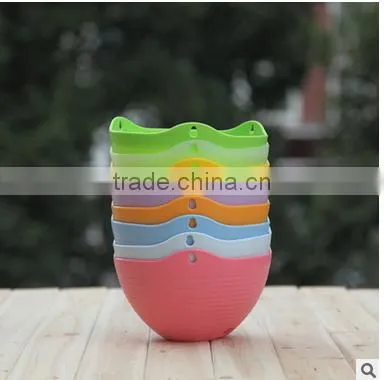 Home Garden Plastic Flower Pot Hanging Planter With Iron Chain photo-2