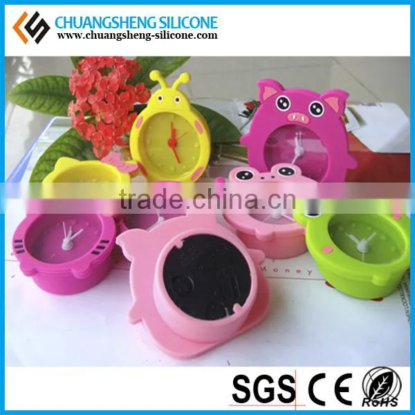 Cartoon Shaped Funny Table Clock, Silicone Clock, Ring Alarm Clock photo-6