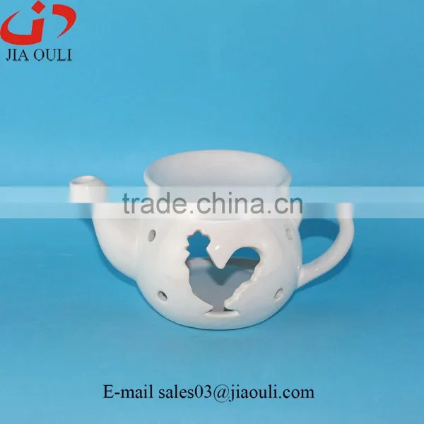 Hot Design Cheap Teapot Shape Ceramic Oil Warmers, Oil Heater Stove photo-3