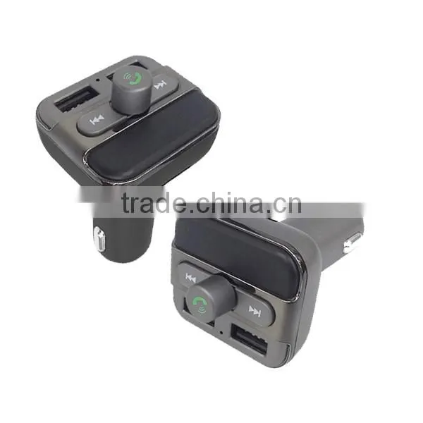 Wireless Bluetooth Handsfree Car Kit With FM Transmitter 3.4A Car Charger photo-2