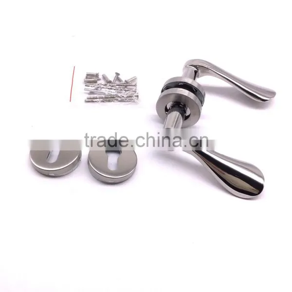 2017 Pop European Security Stainless Steel Glass Panel Hotel Keyless Door Handle Lock photo-2