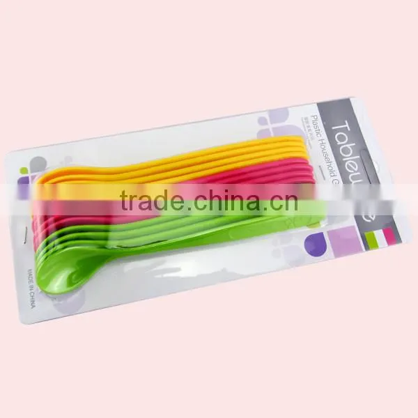 12pcs Eco-friendly Food Grade Small Kid Spoons Plastic Ice Cream Spoon photo-3