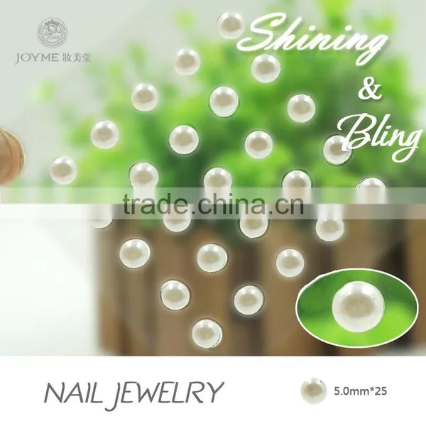 Bling Glitter 3D Pearl Charm Cute Tips Nail Stickers photo-4