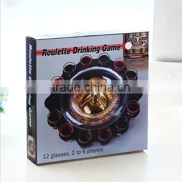 UCHOME Black Table Russian Drinking Roulette Game With 12 Glass Cups photo-6