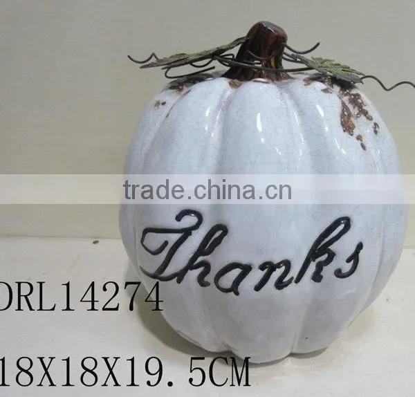 White Pumpkin Ceramic Decorations Festival Holloween Decorations photo-6