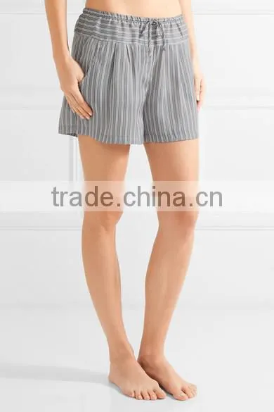 Pajamas Women Summer Long Sleeve Wholesale Custom Made in China Striped Satin Pajama Set photo-5