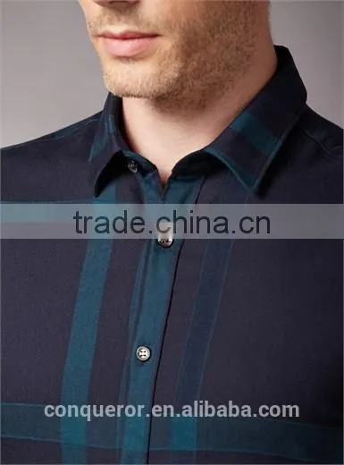 Egyptian Cotton Plaid Men Shirt SHL101 photo-5