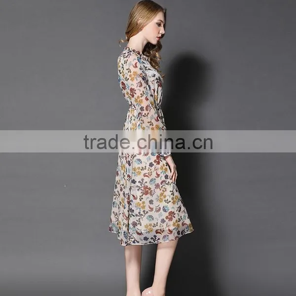Maxnegio Girls Floral Long One Price Chiffon Summer Maxi Dresses photo-3