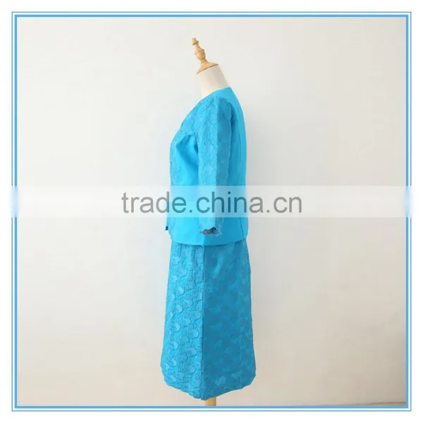 Latest Design Bubble Heavy Embroidery Church Suits for Female photo-2