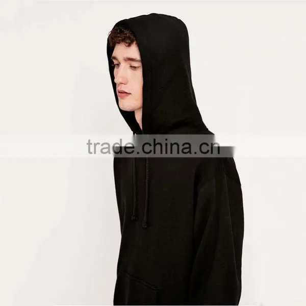 Custom Wholesale Solid Color Black Hoodie Blank High Quality Hoodies photo-4