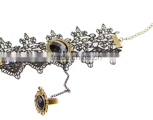 European Antique Palace Lace Bracelets New Fashion Girls Ring Bracelets Sets photo-4