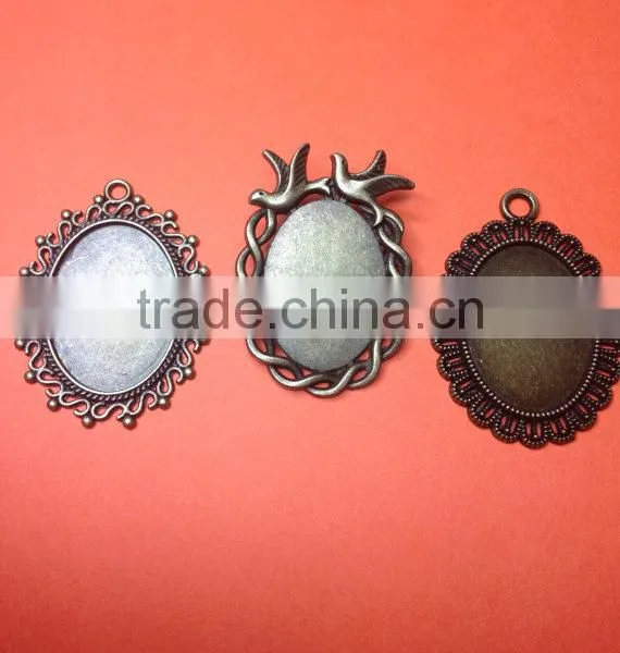 21x12mm Metal Bezel Connector Charms Diy Small Metal Bezel Charms for Jewelry Accessories photo-6