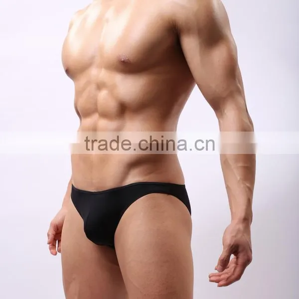 MGOO Plain Simple Brief For Man Spandex Night Wear Sexy Man Pantie Thong Underwear MB003 photo-3