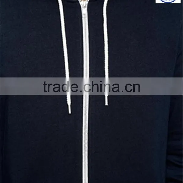 Zipper Hoodie Thin Hoodies,hoodies Custom Logo,wholesale Plain Navy Blue Hoodie photo-3