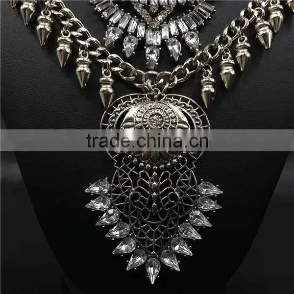 Express Chinese Imports Wholesale Imitation Silver Chain Statement Necklace Jewelry Accessories Jewellry for Women photo-6