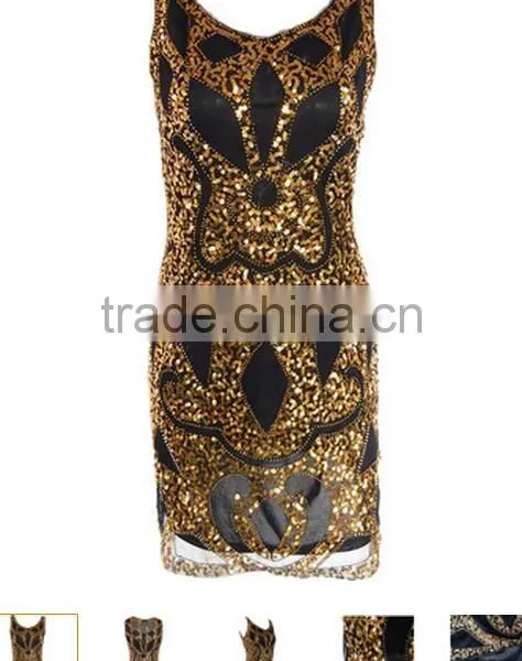 Walson Clothes Apparel Embroidery 1920s Flapper Evening Dress photo-3