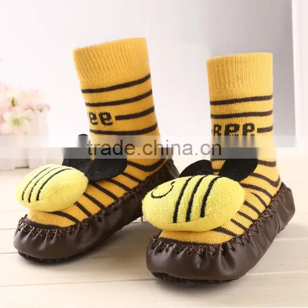 2016 Custom Sock Wholesale Low MOQ Cartoon Tube Baby Shoe Anti-slip Floor Sock photo-3