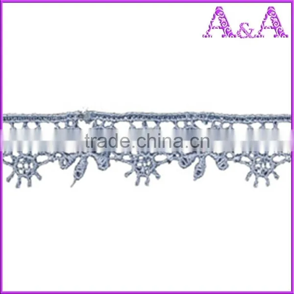 African 100% Polyester 3 Wide Decorative Cotton Lace Trim Wholesale photo-4