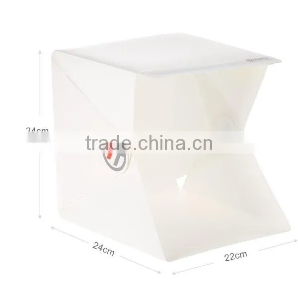 Folding Foldable Portable Mini Photography LED Lightbox Studio for IPhone Samsang LG HTC Smartphone Digital or DSLR Camera photo-4
