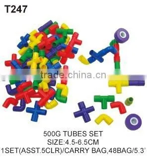 500 g Educational Blocks Plastic Building Semicircle Tube Toy For Kids photo-6