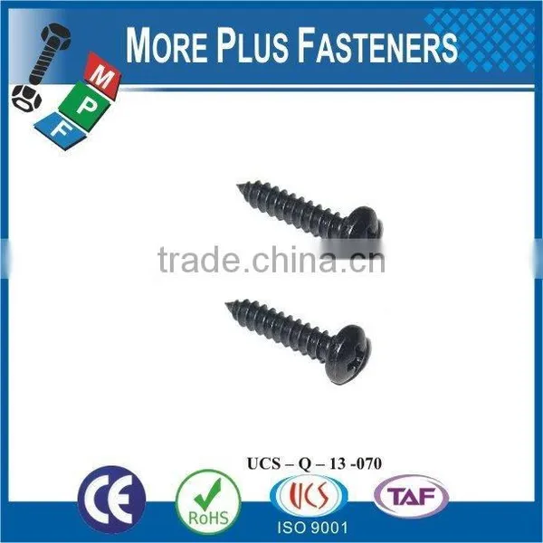 Made in Taiwan High Quality Black Coating Manufacturer Pan Head Self Tapping Screw photo-4