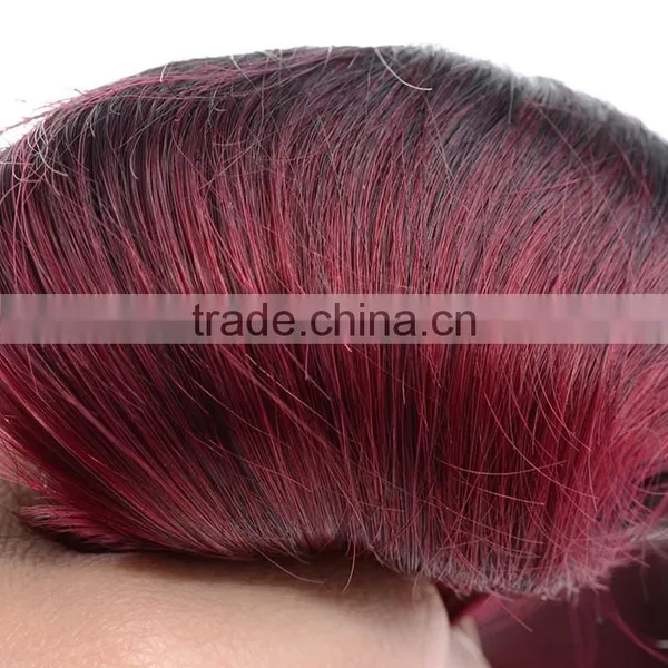 Wholesale Cheap Ombre Peruvian Hair Weave Bundle Burgundy 1B 99J Peruvian Body Wave Red Ombre Hair Extension photo-2