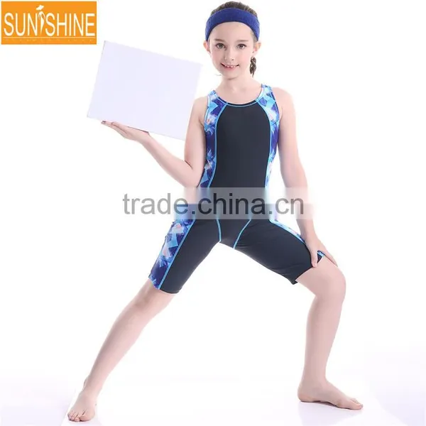 Professional Waterproof Training Swimwear Knee Suit One Piece Swimsuit for Women photo-2