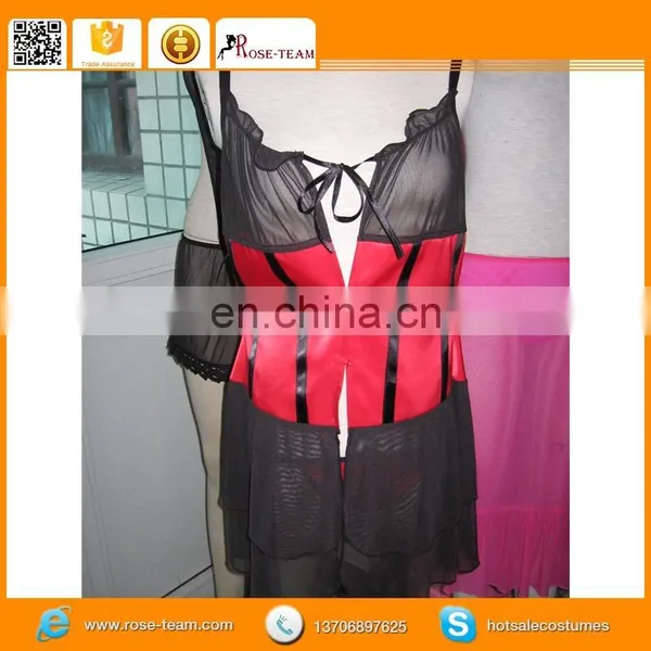 Professional Making Sexy Alluring Stretch Lace and Mesh Halter Babydoll With Low Price photo-6