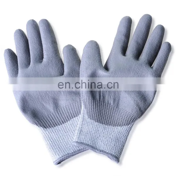 en 388 Level 5 PU Cotton Cut Resistant Work Industrial Safety Gloves photo-6