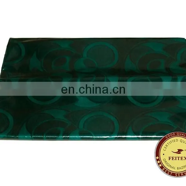 New Design Clothing Fabric Green Garment Fabric Shadda Guinea Brocade Cotton Wholesale Bazin Riche Jacquard Fabric FEITEX photo-4