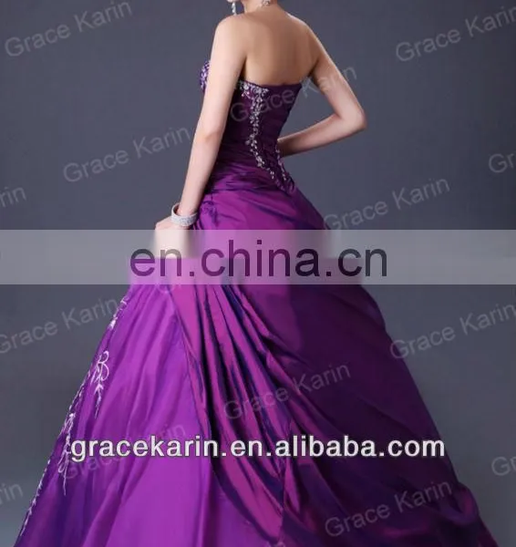 2015 Purple Grace Karin Sweetheart Quinceanera Dresses Strapless High Quality and Cheap CL2515 photo-4