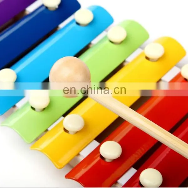 Wooden Musical Toys -8 Note Metal Keys Glockenspiel and Harmonica Instruments Set With Song Sheet for Toddler photo-3