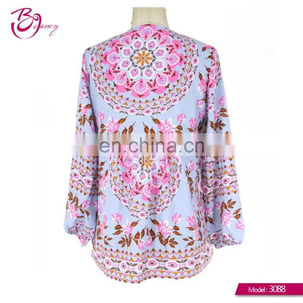 Fat Women Clothing Simple Design Latest Fashion Design Lady Blouse photo-2