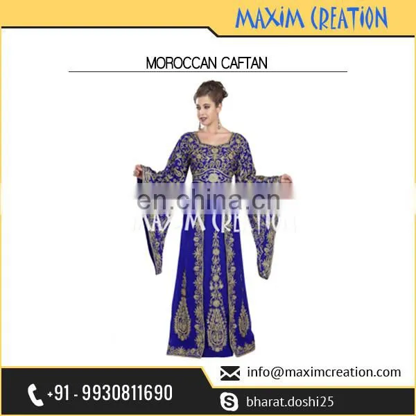 Bridal Party Wear Elegant Moroccan Khaleeji Thobe Dress For Women photo-2