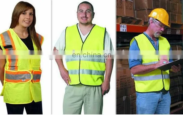 2017 Hi Vis Wholesale Knitted Fabric Reflective Safety Vest photo-3