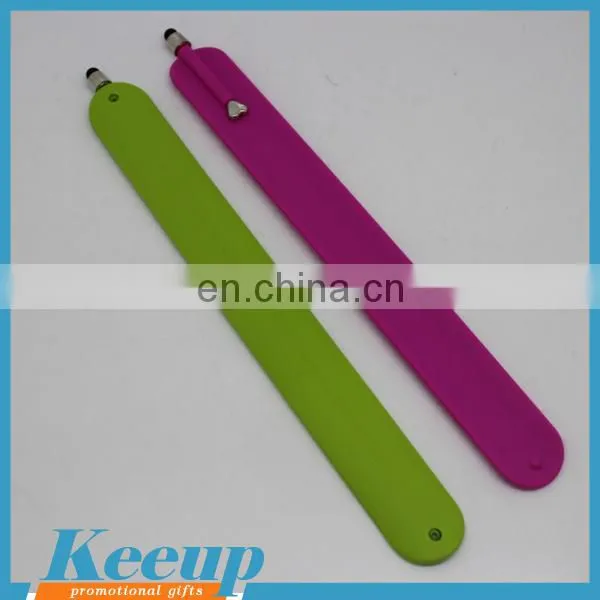 Custom LOGO Print Silicone Bracelets Thick Silicone Tip Stylus Pen photo-4