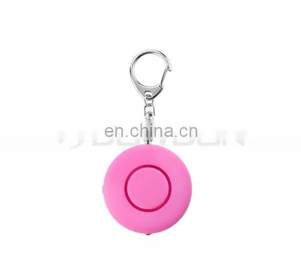 Promotional Gift Round Shaped Mini Keychain Personal Alarm With LED Light photo-3