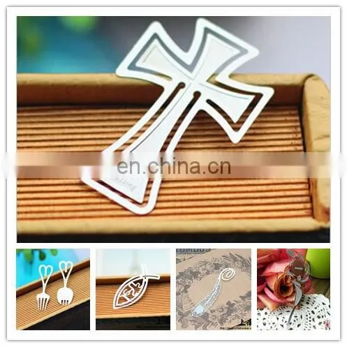 Wholesale Custom Metal Cross Bookmark Metal Silver Cross Bookmarks