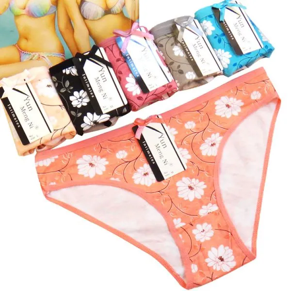 Yun Meng Ni Sexy Underwear Hot Sale Cute Printed Girls Briefs Cotton Panties For Women photo-5