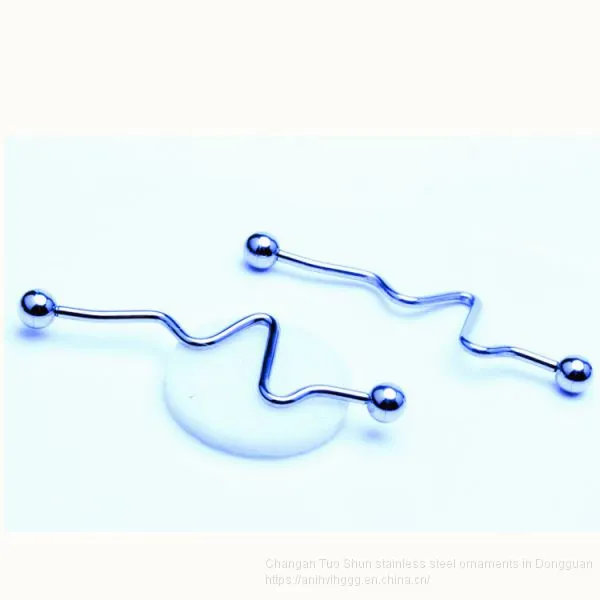 Wish Hot Money Electrocardiogram Ear Scrape Ear Pin, Foreign Earphone, Human Piercing Factory Wholesale photo-3