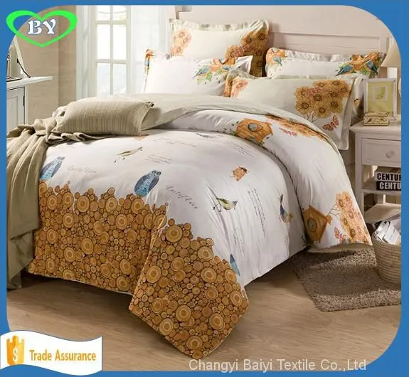 100% Polyester Fabric Pigment Printing Bedsheet Microfiber Woven Fabric for Home Textile Microfiber Bedding Set photo-2
