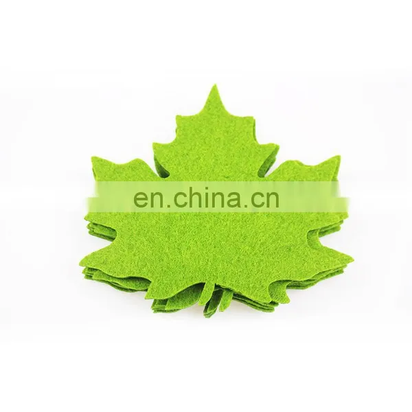 Various Colors Thanksgiving Maple Leaf Felt Drink Coaster Set for Autumn photo-6