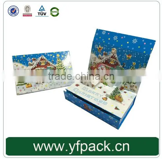 Creative Popular Foldable Full Color Glossy 3d Christmas Gift Box For Sale photo-6