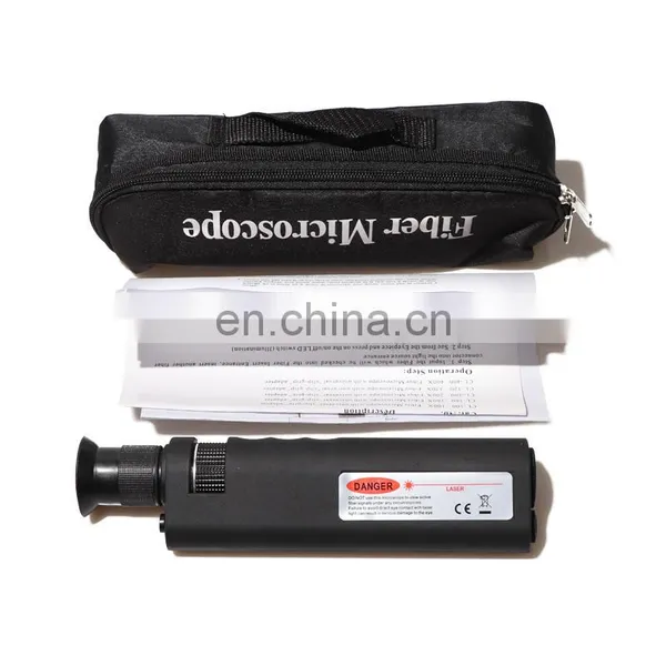 Fiber Optic Inspection Microscope 400x LED Illumination Handheld Anti Slip Rubber SC/LC/FC Connection Fiber Microscope photo-5