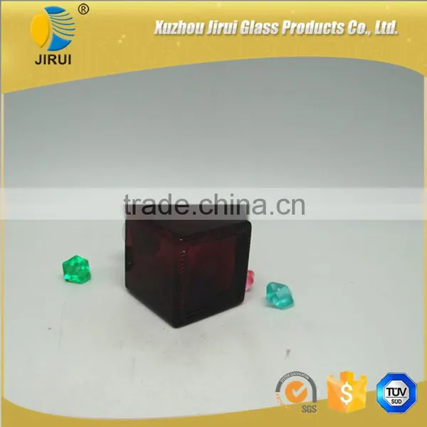 100ml Red Square Glass Reed Diffuser Bottle With Silver Cap photo-5