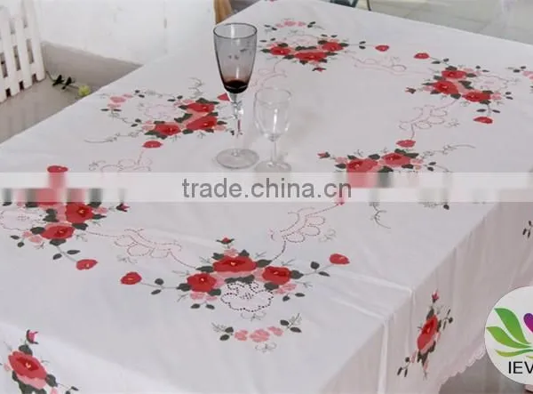 2015 New Hand Embroidery Design Fabric Tablecloth Wholesale Brocade Designs Tablecloth photo-2