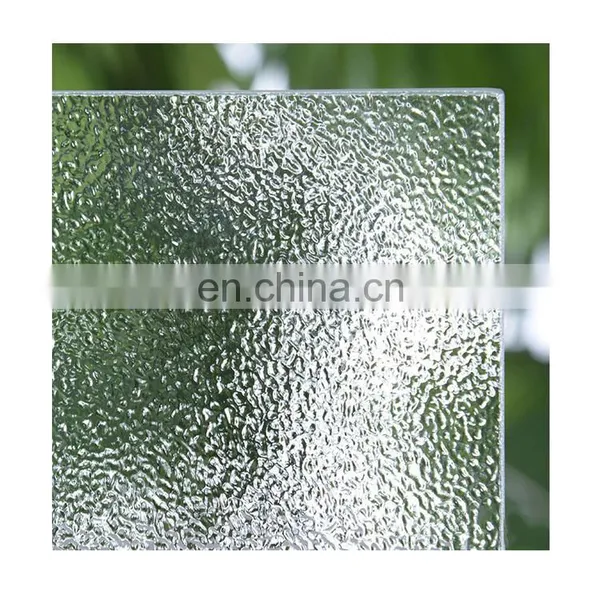 Clear Customized Design Tempered Stained Frosted Decorative Embossed Pattern Glass photo-5