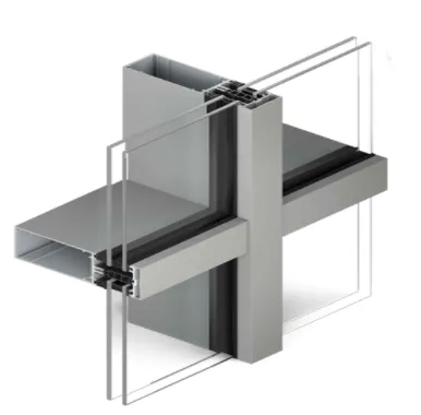 Building Project Exterior Aluminum Double Glass Curtain Wall